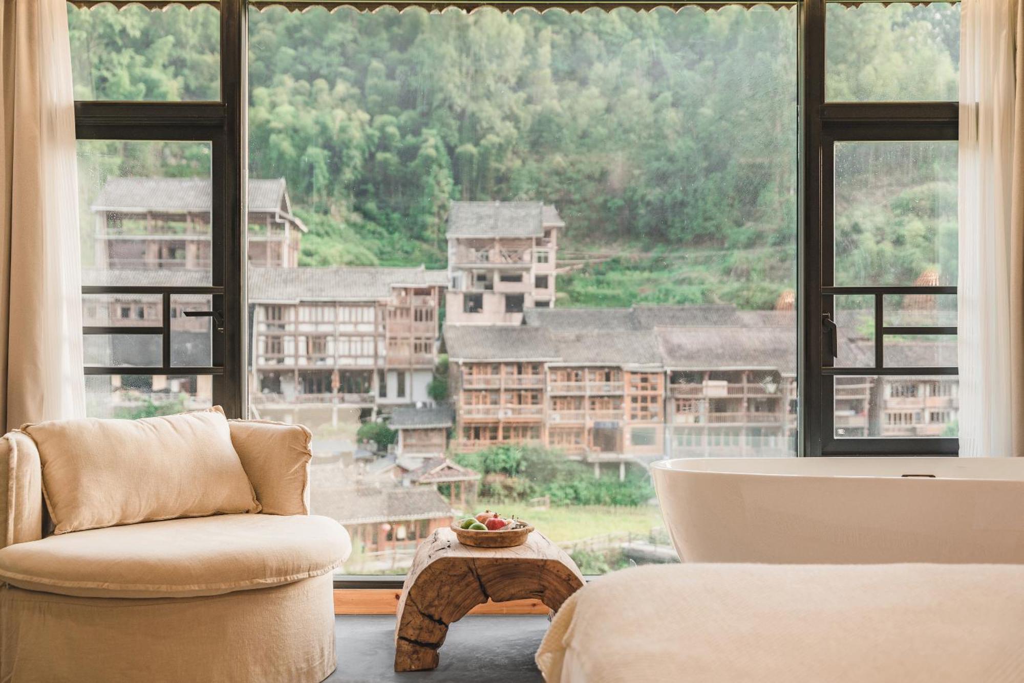 肇兴溪舍山堂 Creekside Inn Liping Exteriör bild